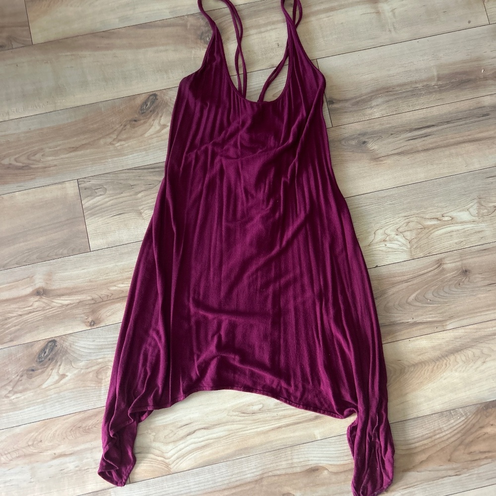 Red mini dress/ swim suit cover up